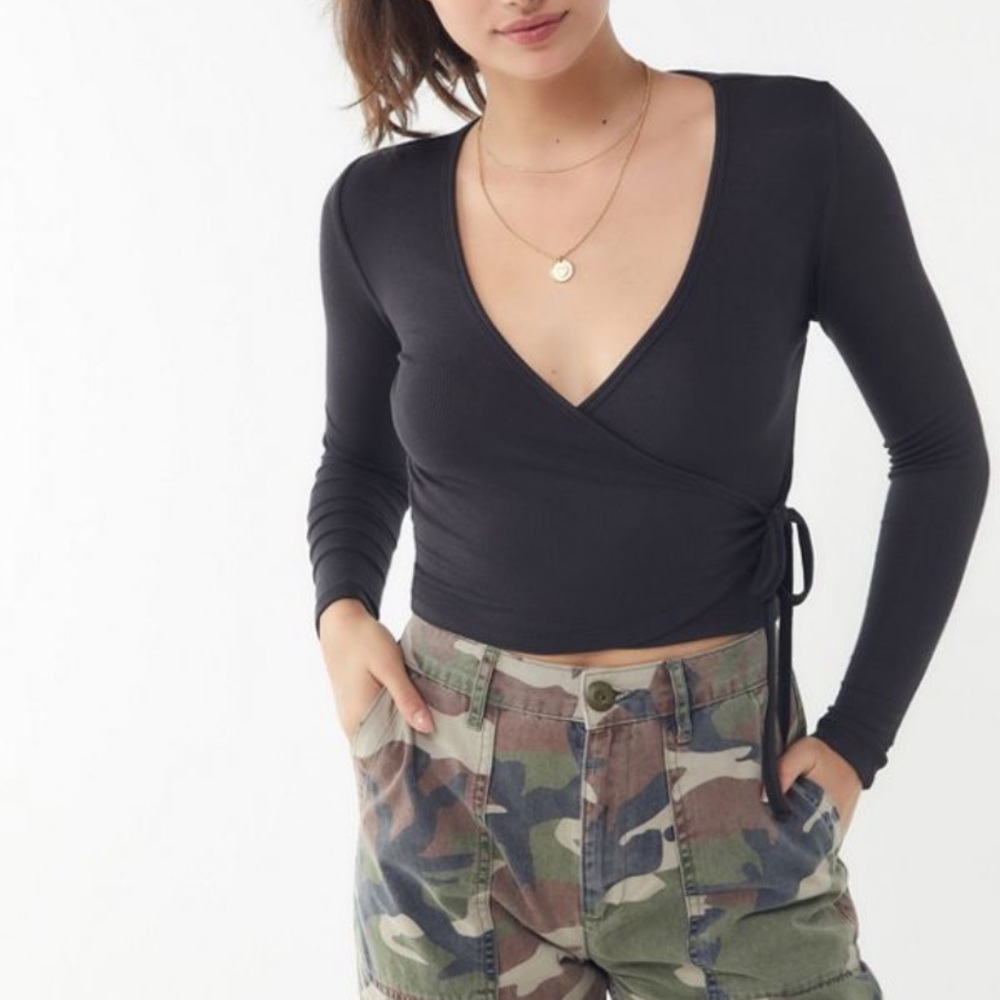 UO Winston wrap crop top